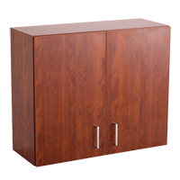 Modular Wall Cabinet, 30" H x 36" W x 15" D, 1 Shelves, Melamine, Mahogany Maritime Industrial Rubber