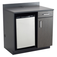Modular Cabinet, Melamine, 39" H x 36" W x 25" D, Asian Night/Black Maritime Industrial Rubber