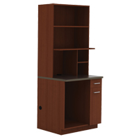 Modular Cabinet, Melamine, 39" H x 36" W x 25" D, Mahogany Maritime Industrial Rubber