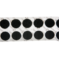 Fastener Coins, Hook & Loop, 3/4" Dia., Adhesive, Black Maritime Industrial Rubber