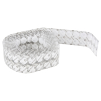 Fastener Coins, Hook & Loop, 3/4" Dia., Adhesive, White Maritime Industrial Rubber