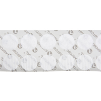 Fastener Coins, Hook & Loop, 3/4" Dia., Adhesive, White Maritime Industrial Rubber