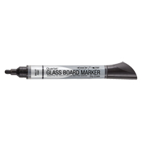 Premium Glass Dry-Erase Markers, Black, Bullet Tip Maritime Industrial Rubber