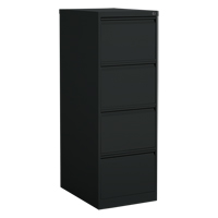 Classeur vertical, Acier, 4 tiroirs, 18-1/7" la x 25" p x 52" h, Noir Maritime Industrial Rubber