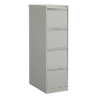Classeur vertical, Acier, 4 tiroirs, 15-1/7" la x 25" p x 52" h, Gris Maritime Industrial Rubber