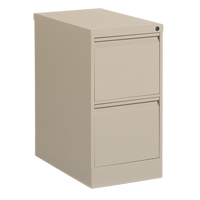 Classeur vertical, Acier, 2 tiroirs, 15-1/7" la x 25" p x 29" h, Beige Maritime Industrial Rubber
