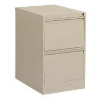 Classeur vertical, Acier, 2 tiroirs, 18-1/7" la x 25" p x 29" h, Beige Maritime Industrial Rubber
