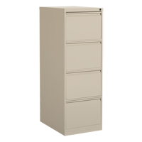 Classeur vertical, Acier, 4 tiroirs, 18-1/7" la x 25" p x 52" h, Beige Maritime Industrial Rubber