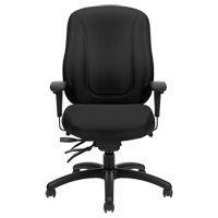 Chaise Overtime &agrave; dos &eacute;lev&eacute;, Tissu, Noir, Capacit&eacute; 300 lb Maritime Industrial Rubber