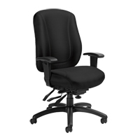 Chaise Overtime &agrave; dos &eacute;lev&eacute;, Tissu, Noir, Capacit&eacute; 300 lb Maritime Industrial Rubber
