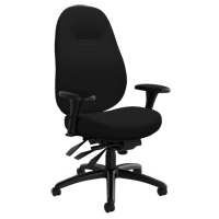 Chaise confortable &agrave; dos moyen, Polyester, Noir, Capacit&eacute; 300 lb Maritime Industrial Rubber