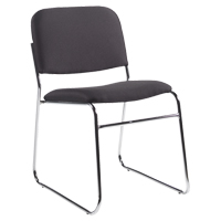 Chaise sans accoudoirs, Tissu, Hauteur 30", Capacit&eacute; 200 lb, Noir Maritime Industrial Rubber