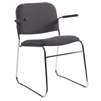 Chaise, Tissu, Hauteur 30", Capacit&eacute; 200 lb, Noir Maritime Industrial Rubber