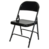 Chaise pliante, Acier, Noir, Capacit&eacute; 300 lb Maritime Industrial Rubber