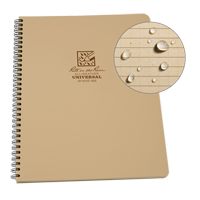 Side-Spiral Notebook, Soft Cover, Tan, 64 Pages, 4-5/8" W x 7" L Maritime Industrial Rubber