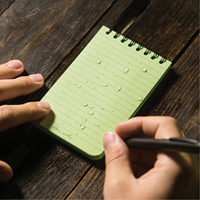 Pocket Top-Spiral Notebook, Soft Cover, Green, 100 Pages, 3" W x 5" L Maritime Industrial Rubber