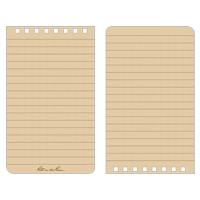 Pocket Top-Spiral Notebook, Soft Cover, Tan, 100 Pages, 3" W x 5" L Maritime Industrial Rubber