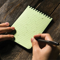 Pocket Top-Spiral Notebook, Soft Cover, Green, 100 Pages, 4" W x 6" L Maritime Industrial Rubber