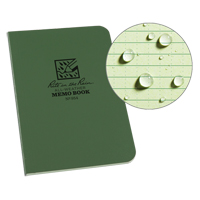 Memo Book, Soft Cover, Green, 112 Pages, 3-1/2" W x 5" L Maritime Industrial Rubber