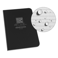 Memo Book, Soft Cover, Black, 112 Pages, 3-1/2" W x 5" L Maritime Industrial Rubber