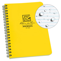 Side-Spiral Notebook, Soft Cover, Yellow, 64 Pages, 4-5/8" W x 7" L Maritime Industrial Rubber