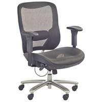 Economical Big & Tall Chair, Mesh, Black, 450 lbs. Capacity Maritime Industrial Rubber