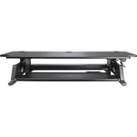 Poste de travail assis-debout Goya, Mod&egrave;le de bureau, 20" h x 42" la x 16" p, Noir Maritime Industrial Rubber