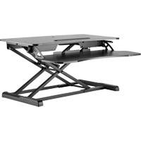Poste de travail assis-debout Goya, Mod&egrave;le de bureau, 22" h x 31-1/2" la x 24" p, Noir Maritime Industrial Rubber