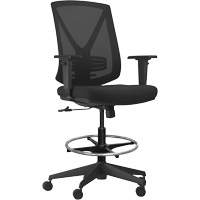 Chaise ajustable &agrave; basculement synchronis&eacute; s&eacute;rie Activ, Tissu/Mailles, Noir, Capacit&eacute; 275 lb Maritime Industrial Rubber