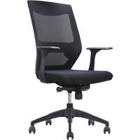 Chaise de bureau ajustable &agrave; basculement synchronis&eacute; s&eacute;rie Activ, Tissu/Mailles, Noir, Capacit&eacute; 275 lb Maritime Industrial Rubber