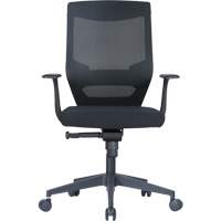Chaise de bureau ajustable &agrave; basculement synchronis&eacute; s&eacute;rie Activ, Tissu/Mailles, Noir, Capacit&eacute; 275 lb Maritime Industrial Rubber