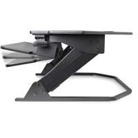 Poste de travail assise/debout pour bureau de coin Goya, Mod&egrave;le de bureau, 20" h x 42" la x 37-4/5" p, Noir Maritime Industrial Rubber