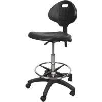 Heavy-Duty Ergonomic Stool, Mobile, Adjustable Height, 250 lbs. Capacity Maritime Industrial Rubber
