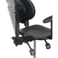 Tabouret ergonomique robuste avec accoudoirs r&eacute;glables, Stationnaire, Ajustable Hauteur, Capacit&eacute; 250 lb Maritime Industrial Rubber