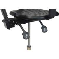 Tabouret ergonomique robuste avec accoudoirs r&eacute;glables, Stationnaire, Ajustable Hauteur, Capacit&eacute; 250 lb Maritime Industrial Rubber