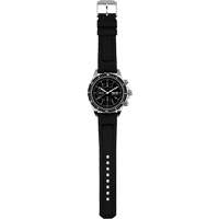 Jumbo Diver/Pilot's Automatic Chronograph Watch, Digital, Battery Operated, 46 mm, Black Maritime Industrial Rubber