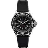 Large Diver's Automatic Watch, Digital, Battery Operated, 41 mm, Black Maritime Industrial Rubber