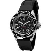 Large Diver's Automatic Watch, Digital, Battery Operated, 41 mm, Black Maritime Industrial Rubber