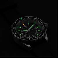 Large Diver's Quartz Watch, Digital, Battery Operated, 41 mm, Black Maritime Industrial Rubber