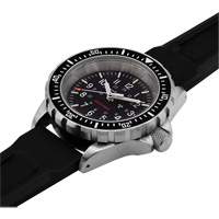 Large Diver's Quartz Watch, Digital, Battery Operated, 41 mm, Black Maritime Industrial Rubber