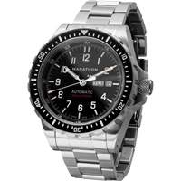 Jumbo Day/Date Automatic Watch with Stainless Steel Bracelet, Digital, Battery Operated, 46 mm, Silver Maritime Industrial Rubber