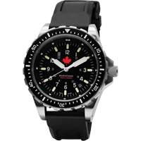 Red Maple Jumbo Diver's Quartz Watch, Digital, Battery Operated, 46 mm, Black Maritime Industrial Rubber