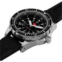 Red Maple Jumbo Diver's Quartz Watch, Digital, Battery Operated, 46 mm, Black Maritime Industrial Rubber
