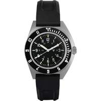 Steel Navigator Watch on 3-Piece Rubber Strap Kit, Digital, Battery Operated, 41 mm, Black Maritime Industrial Rubber