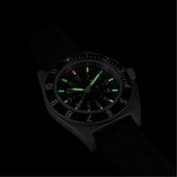 Steel Navigator Watch on 3-Piece Rubber Strap Kit, Digital, Battery Operated, 41 mm, Black Maritime Industrial Rubber