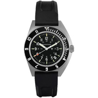 Steel Navigator with Date on Black 3-Piece Rubber Strap Kit, Digital, Battery Operated, 41 mm, Black Maritime Industrial Rubber