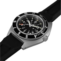 Steel Navigator with Date on Black 3-Piece Rubber Strap Kit, Digital, Battery Operated, 41 mm, Black Maritime Industrial Rubber