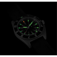 Steel Navigator with Date on Black 3-Piece Rubber Strap Kit, Digital, Battery Operated, 41 mm, Black Maritime Industrial Rubber