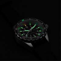 Steel Navigator with Date on Black 3-Piece Rubber Strap Kit, Digital, Battery Operated, 36 mm, Black Maritime Industrial Rubber