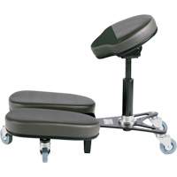 STAG4 Adjustable Kneeling Chair, Vinyl, Black/Grey Maritime Industrial Rubber